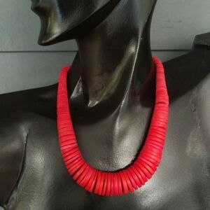 Vintage African Stacked Disk Necklace